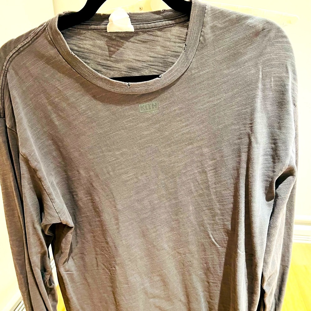 Kith small long sleeve t-shirt grey
